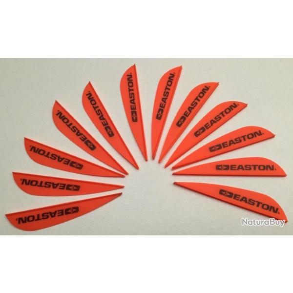 Lot de 12 plumes plastiques (vanes) Easton Diamond 280 (7.11cm) Orange Fire