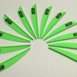 Lot de 12 plumes plastiques (vanes) Easton Diamond 235 (5.96cm) vert