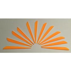 Lot de 12 plumes plastiques (vanes) AAE Elite Plastifletch EP50 4,75 pouces (12.06cm) Orange Gold