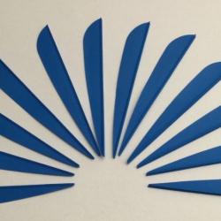 Lot de 12 plumes plastiques (vanes) AAE Elite Plastifletch EP40 3.8 pouces (9.65cm) Bleu