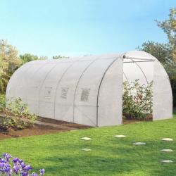 Serre de jardin transparente 18 m² tunnel 7 arceaux pro galvanisé 6x3x2m  1248907