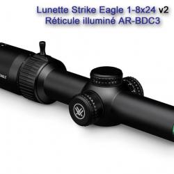 Lunette VORTEX Strike Eagle 1-8x24 Gen II - Réticule AR-BDC3