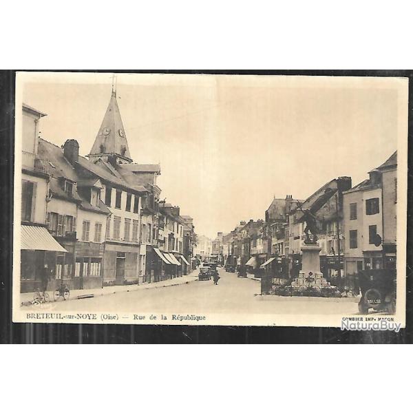 breteuil sur noye rue de la rpublique , oise , picardie