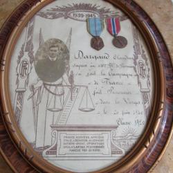 cadre génie inscrit 418° régiment pionnier médaille prisonnier déporté Vosges 1940 libération France