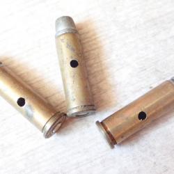 Lot de 3 Cartouches Norma calibre 38 Spéciale . Munitions neutralisées