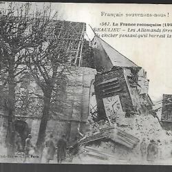 beaulieu les fontaines la france reconquise 1917, les allemands firent sauter le clocher