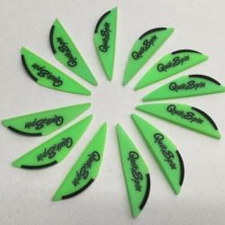Lot de 12 plumes plastique (vanes) NAP QuikSpin 1.5 Vert