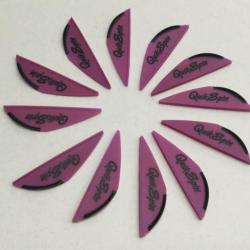 Lot de 12 plumes plastique (vanes) NAP QuikSpin 1.5 Violet