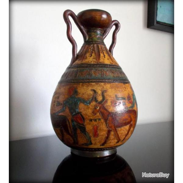 Vase, amphore en cramique Montopoli Val d' Arno-Italie-motifs gyptiens-rare! Exceptionnel!