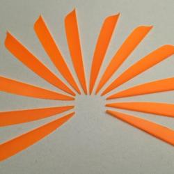 Lot de 12 plumes plastique (vanes) Flex-Fletch FFP-310 Orange Gold
