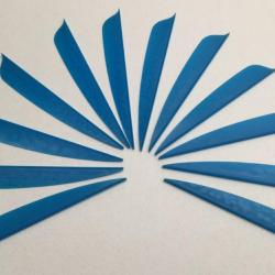 Lot de 12 plumes plastique (vanes) Flex-Fletch FFP-310 Bleu