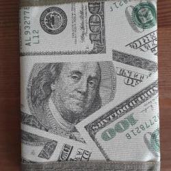 Porte-monnaie impression dollars USA
