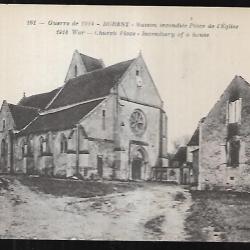 borest maison incendiée place de l'église  guerre de 1914