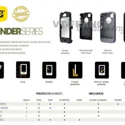 Coque Anti Choc Otterbox Defender pour iPhone, Couleur: Glacier Gris / Blanc , Smartphone: Apple iP