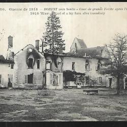 borest  cour de grande ferme après l'incendie  guerre de 1914