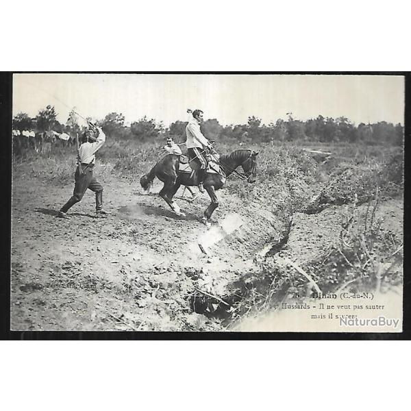 dinan 13e hussards il ne veut pas sauter mais il sautera , cavalerie , cheval