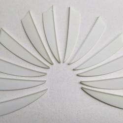 Lot de 12 Plumes Plastique (Vanes) Shield Bohning X-Vane 2.25 Wh (Blanc) sans marquage