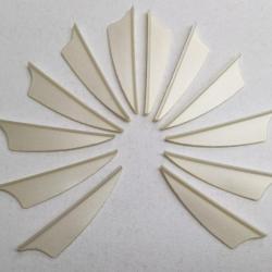 Lot de 12 Plumes Plastique (Vanes) Shield Bohning X-Vane 1.75 Sw (Satin Blanc) nacré