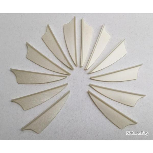Lot de 12 Plumes Plastique (Vanes) Shield Bohning X-Vane 1.75 Sw (Satin Blanc) nacr