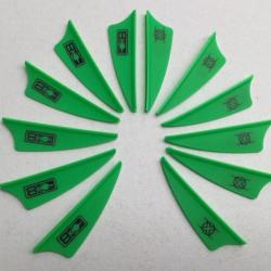 Lot de 12 Plumes Plastique (Vanes) Shield Bohning X-Vane 1.5 Gr-Ng (Neon Vert)