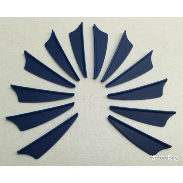 Lot de 12 Plumes Plastique (Vanes) Shield Bohning X-Vane 1.5 Bl (Bleu)