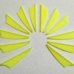 Lot de 12 Plumes Plastique (Vanes) Shield Bohning X-Vane 1.5 Fy-Ny (Neon Jaune)