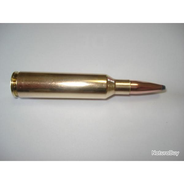 une cartouche de 7mm blaser magnum, marque norma, ogive demi blinde, rare calibre pour collection