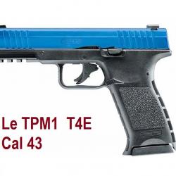 Pistolet Co2 Walther PPQm2 T4E Cal 43  noir et bleu