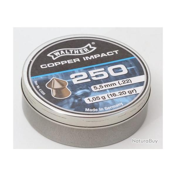 Plombs walther  POINTU  5.5 mm  Boite de 250