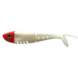 Baby buster Shad 7cm delaland Blanc tête rouge