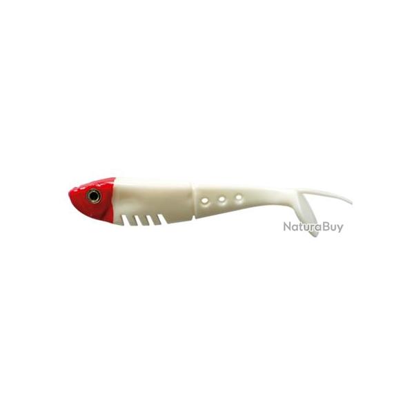 Baby buster Shad 7cm delaland Blanc tte rouge
