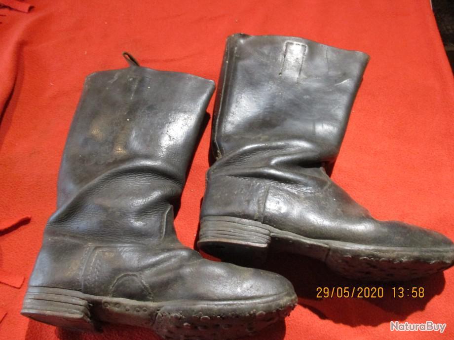 bottes armée allemande en cuir
