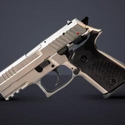 Pistolet REX ZERO 1 Compact Nickelé Calibre 9 mm Luger