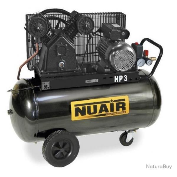 Compresseur  air bi-cylindre en V 3CV 2,2kW 230V Monophas 200L lubrifi VCF/200CM3 Nuair