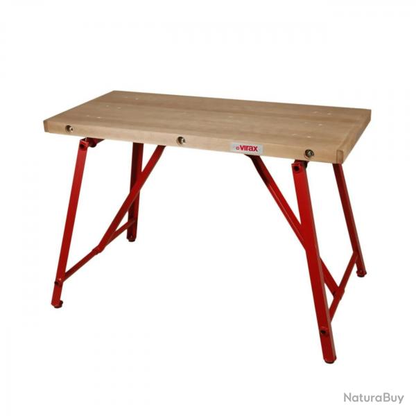 Table de monteur professionnelle plateau 1200 x 540 mm charge maxi. 500 kg Virax