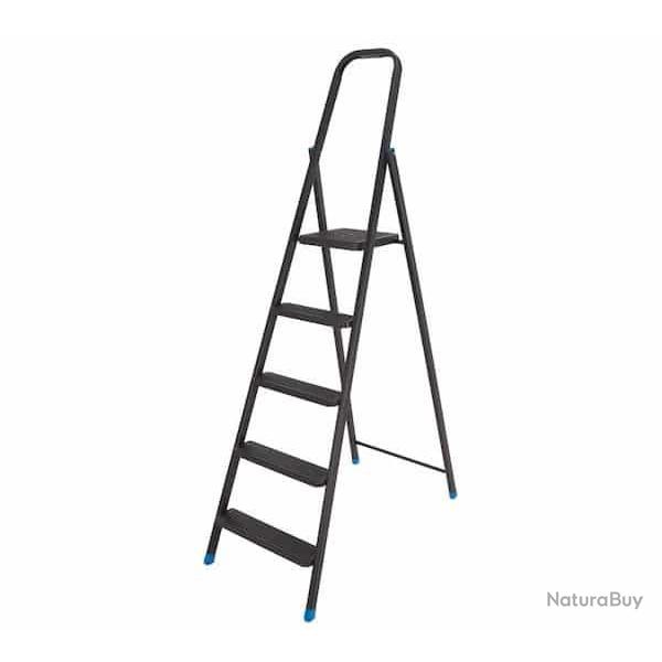 Escabeau bricoleur 5 marches acier Ht d'accs 285 cm noir mat Selekta First Hailo