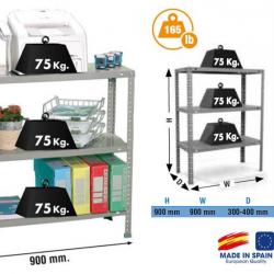 SimonRack - Etagère de rangement 900x900x300mm Gris foncé Charge 75Kg -  Advantage 3/300 Simon Rack