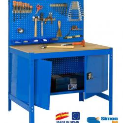 SimonRack - Kit Etabli avec un verrou 1440x900x600mm Charge 400 Kg - BT2 LOCKER 900 BLEU SIMONRACK