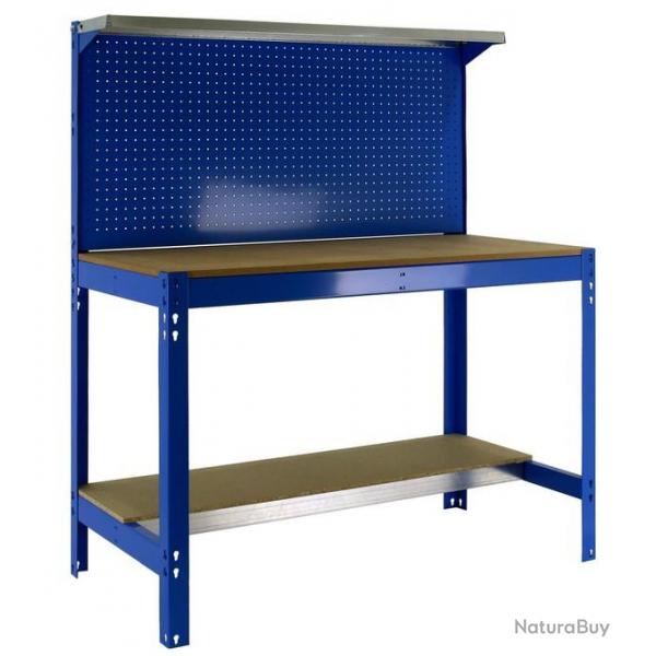 Simon Rack - Kit Etabli 1440x1500x600mm Charge 600Kg - SIMONWORK BT3 1500 BLEU/BOIS SIMONRACK
