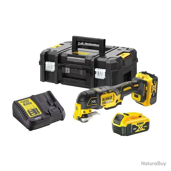 Dewalt - Outil oscillant Multi cutter 18V 2x5Ah 3 vitesses avec 35 accessoires - DCS356P2-QW DeWalt