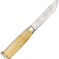 Couteau de chasse MARTTIINI Made in Finland Manche en bouleau avec Etui en Cuir MN23001007