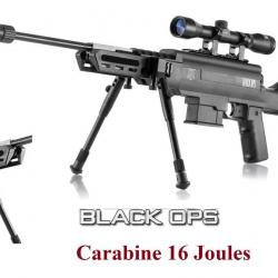 Carabine à plomb BLACK OPS  Type sniper / Cal 4.5 mm  16 Joules
