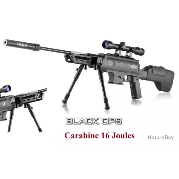 Carabine  plomb BLACK OPS  Type sniper / Cal 4.5 mm  16 Joules