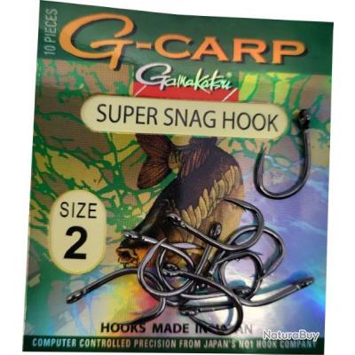 Hameçons carpe G-carp Super Snag Hook Gamakatsu 6