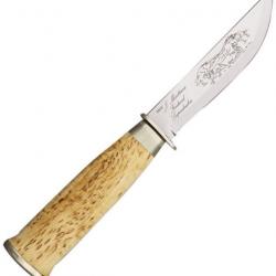 Couteau de Chasse Marttiini  Made in Finland Manche en Bouleau sur thème lapon MN23501007