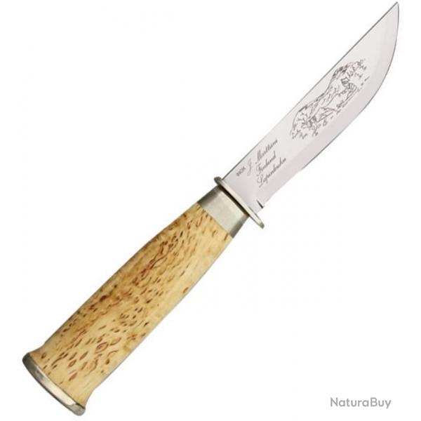 Couteau de Chasse Marttiini  Made in Finland Manche en Bouleau sur thme lapon MN23501007