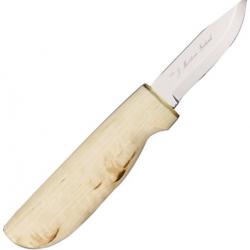 Couteau de Chasse Marttiini Made in Finland Manche en Bouleau avec Etui en Cuir MN51101707