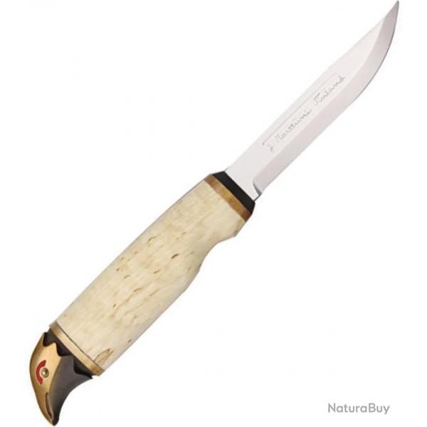 Couteau de Chasse Marttiini Made in Finland Manche en Bouleau avec Etui en Cuir MN549019007