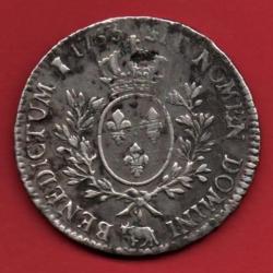 Pièce de Monnaie Royale France LOUIS XV Écu dit "au bandeau" de Béarn 1763 Pau Argent