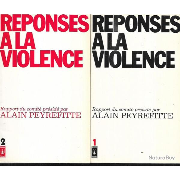 rponses  la violence d'alaine peyrefitte vol 1 et 2